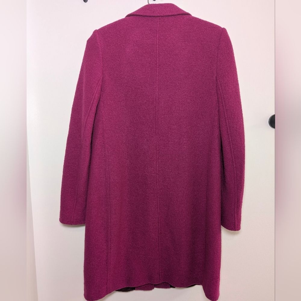 Boden Stanhope Coat Bright Pansy Magenta Pink Wool Blend Historical Women 6 Rare - Picture 6 of 6